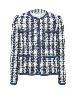 Chaqueta azul de tweed by MIRTO | 04110_0050_4