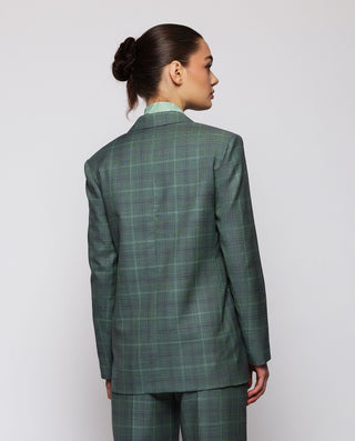 Blazer verde de cuadros lana by MIRTO | 04114_0050_2