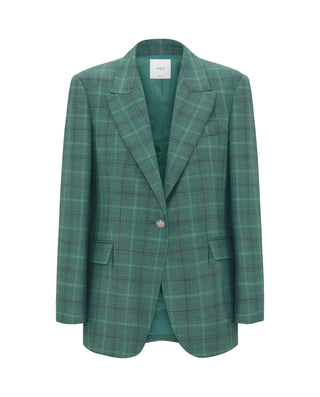 Blazer verde de cuadros lana by MIRTO | 04114_0050_4