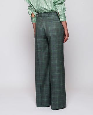 Pantalón traje verde de cuadros by MIRTO | 04115_0050_2