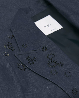 Blazer denim con aplicaciones