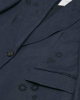 Blazer denim con aplicaciones