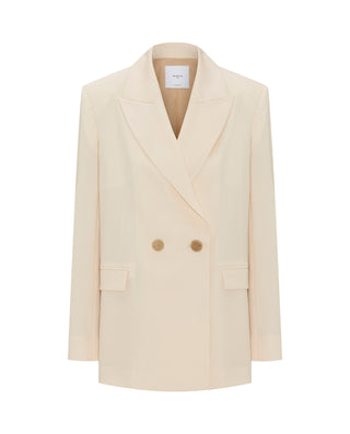 Blazer cruzada vainilla de lana by MIRTO | 04153_0050_4