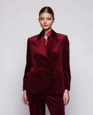 Blazer burdeos terciopelo algodón by MIRTO | 04176_0050_1