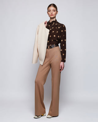 Pantalón camel de punto by MIRTO | 04183_0050_3
