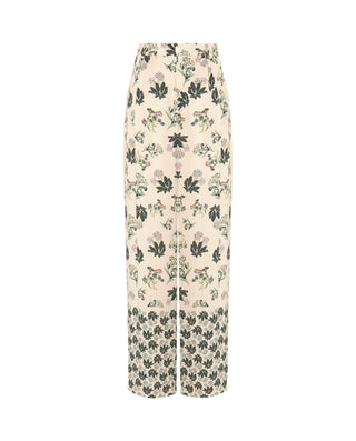 Pantalón ancho beige y verde estampado floral by M | 04184_0050_4