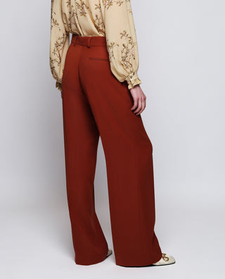 Pantalón de traje fluido marrón caramelo by MIRTO | 04213_0050_2