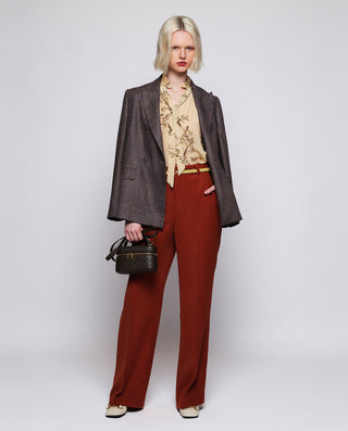 Pantalón de traje fluido marrón caramelo by MIRTO | 04213_0050_3