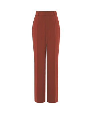 Pantalón de traje fluido marrón caramelo by MIRTO | 04213_0050_4