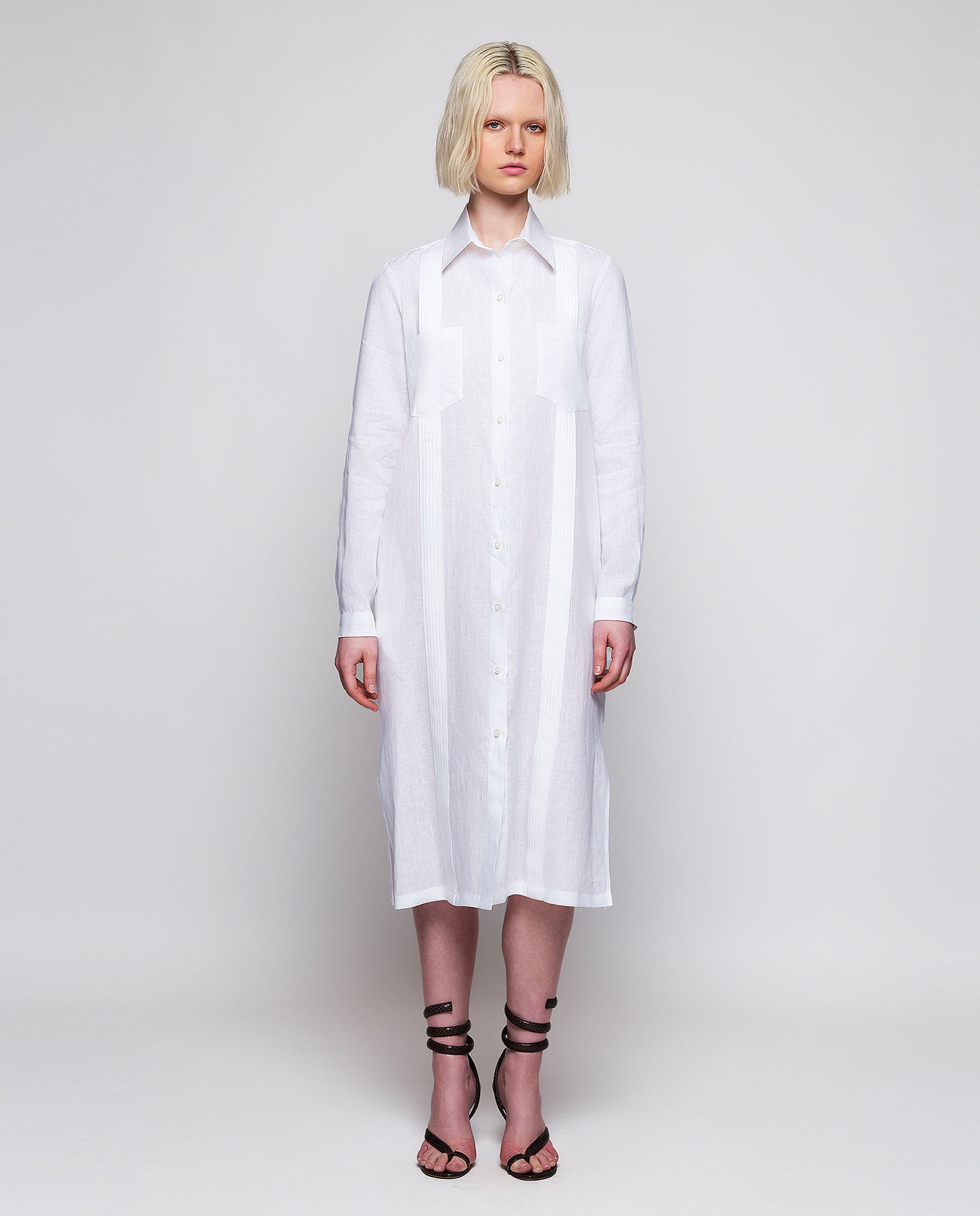 linen guayabera dress Ladies 100% Soft Linen Traditional (4) Pocket Guayabera Dress in (5) Colors
