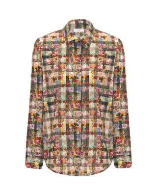 Camisa multicolor floral de algodón by MIRTO | 04248_0050_1