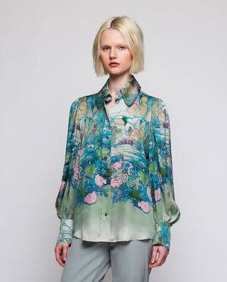 Blusa verde y azul estampado pictórico by MIRTO | 04252_0050_1