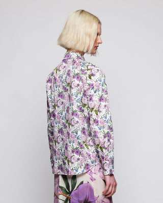 Camisa blanca estampado floral algodón by MIRTO | 04265_0050_2