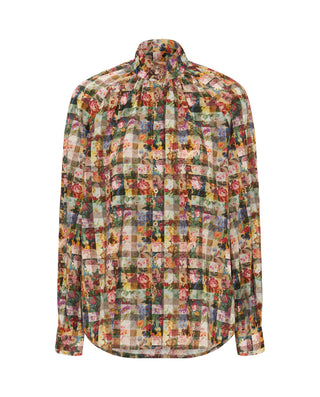 Camisa multicolor floral de algodón by MIRTO | 04286_0050_4