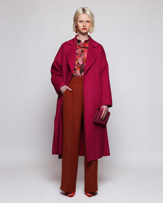 Camisa roja estampado floral de algodón by MIRTO | 04288_0050_3