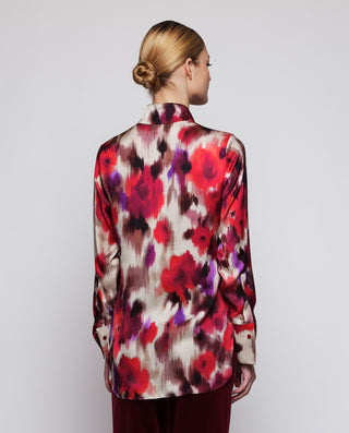 Blusa rojo y morado estampado ikat by MIRTO | 04319_0050_2