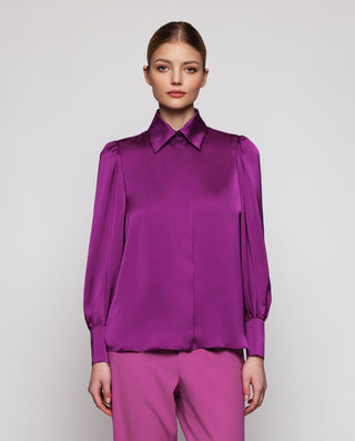 Blusa fluida morada