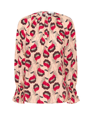 Top rojo y rosa estampado floral by MIRTO | 04340_0050_4