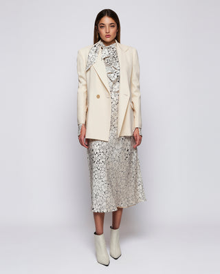 Falda midi blanco y negro estampado floral by MIRT | 04357_0050_3