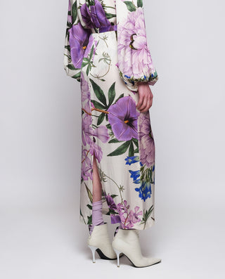 Falda larga crudo estampado floral by MIRTO | 04363_0050_2