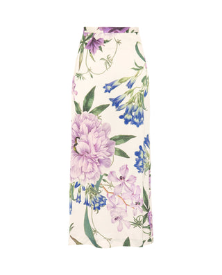 Falda larga crudo estampado floral by MIRTO | 04363_0050_4