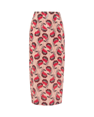 Falda rosa y rojo de lentejuelas estampado by MIRT | 04364_0051_4