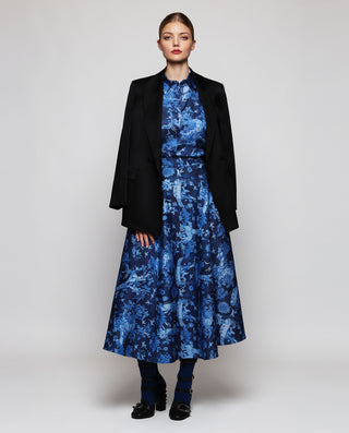 Falda midi denim estampado toile de jouy by MIRTO | 04365_0050_4