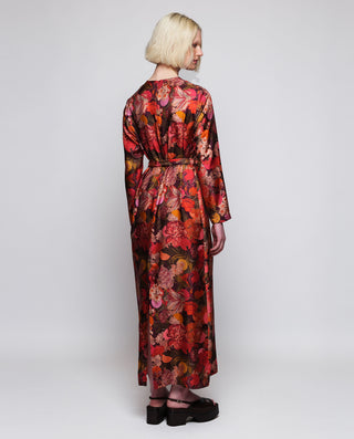 Vestido rojo estampado floral Liberty de seda by M | 04387_0050_5