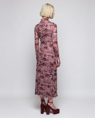 Vestido drapeado rosa estampado toile de jouy by M | 04388_0050_2