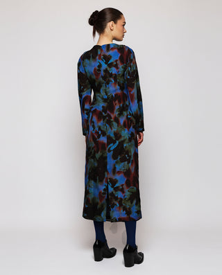 Vestido midi azul estampado by MIRTO | 04390_0050_2
