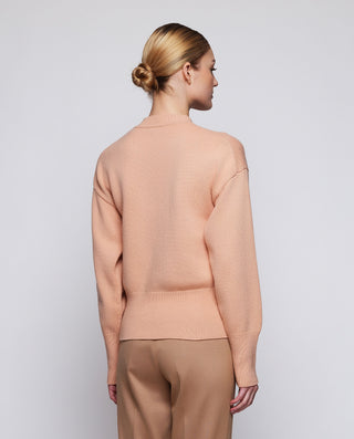 Jersey rosa jacquard floral de lana cashmere by MI | 04422_0051_2