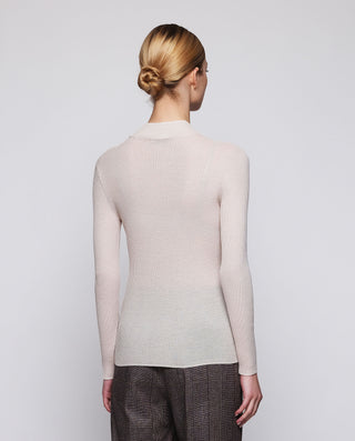 Jersey beige de canalé de lana by MIRTO | 04423_0050_2