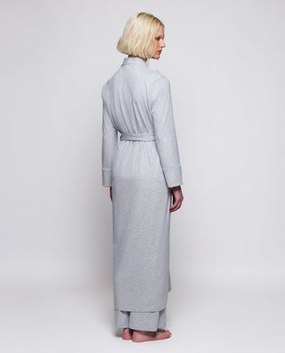 Bata gris de punto modal by MIRTO | 04435_0050_2