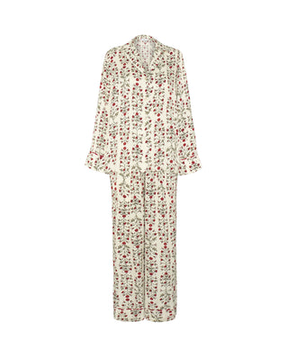Pijama beige estampado floral rojo by MIRTO | 04447_0050_3