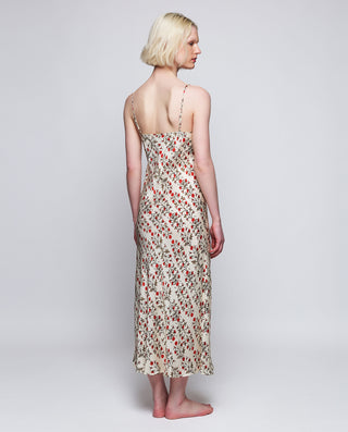 Camisón beige estampado floral rojo by MIRTO | 04448_0050_2