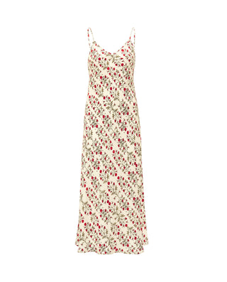 Camisón beige estampado floral rojo by MIRTO | 04448_0050_4
