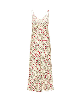 Camisón beige estampado floral rojo by MIRTO | 04448_0050_5