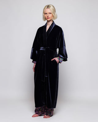 Kimono estampado paisley y terciopelo by MIRTO | 04457_0050_2