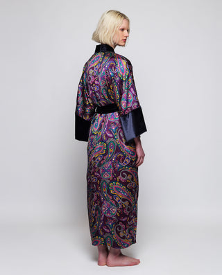 Kimono estampado paisley y terciopelo by MIRTO | 04457_0050_3