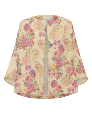 Chaqueta de algodón estampado floral