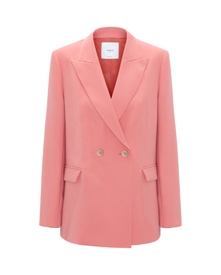 Coral double breasted blazer