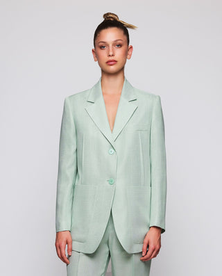 Blazer de traje verde by MIRTO | 04490_0050_1