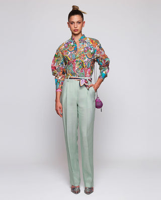 Pantalón de traje verde by MIRTO | 04492_0050_5