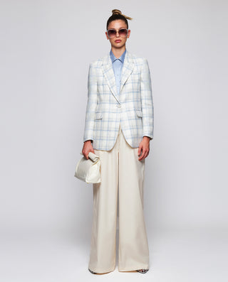 Blazer de cuadros en mezcla de lino. by MIRTO | 04493_0050_3