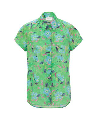 Camisa manga corta verde de algodón by MIRTO | 04509_0050_4