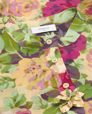 Camisa rosa estampado floral de algodón