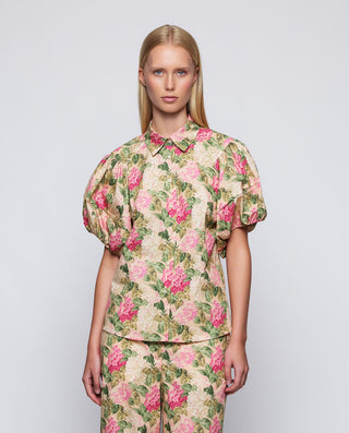 Camisa manga corta estampado floral algodón by MIR | 04514_0050_1