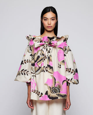 Top estampado floral de algodón by MIRTO | 04531_0050_1