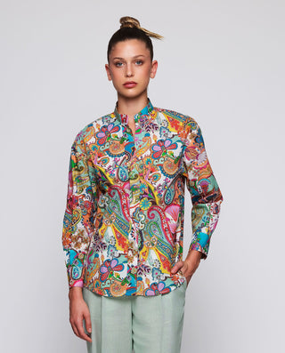 Camisa multicolor estampado paisley algodón by MIR | 04532_0050_1