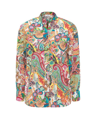 Multicolor paisley print cotton shirt